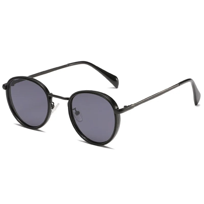 Round Frame Metal Sunglasses UV Protection Men Summer Women Retro Classic Stream Premium Sports T195