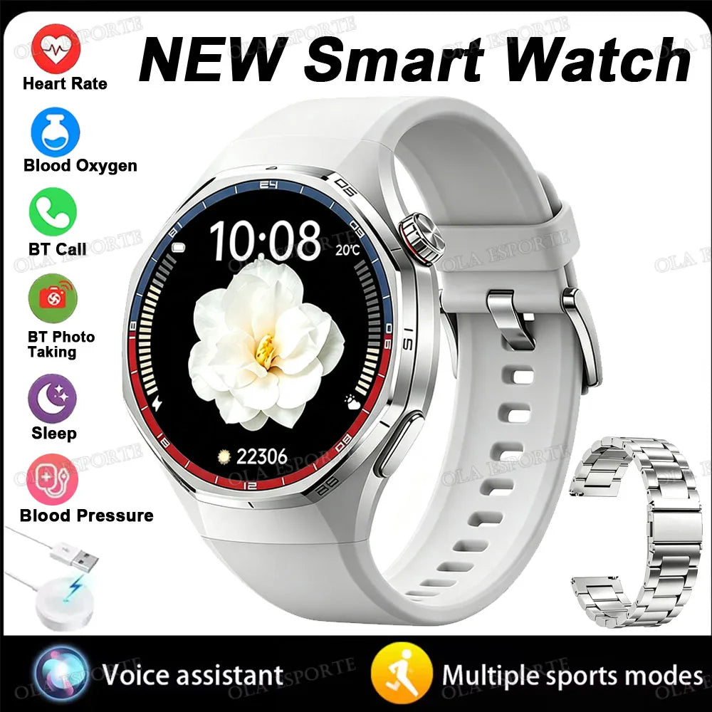 Business Smart Watch for Men HD Display Bluetooth Calling Fitness Tracker Heart Rate Sleep Monitor Stylish Wrist Watch 2026 ht22