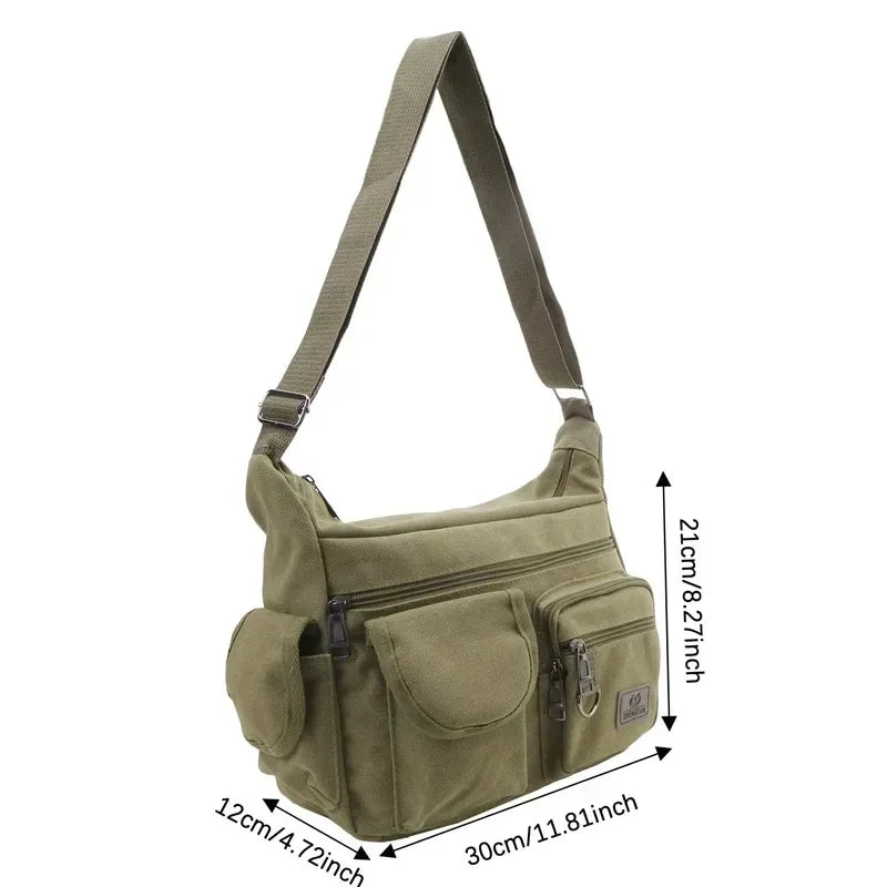 Casual Tote Travel Male Crossbody Bag Men's Canvas Shoulder Bags Luxury Messenger Bags Fashion High Quality Handbag Chest Bag
