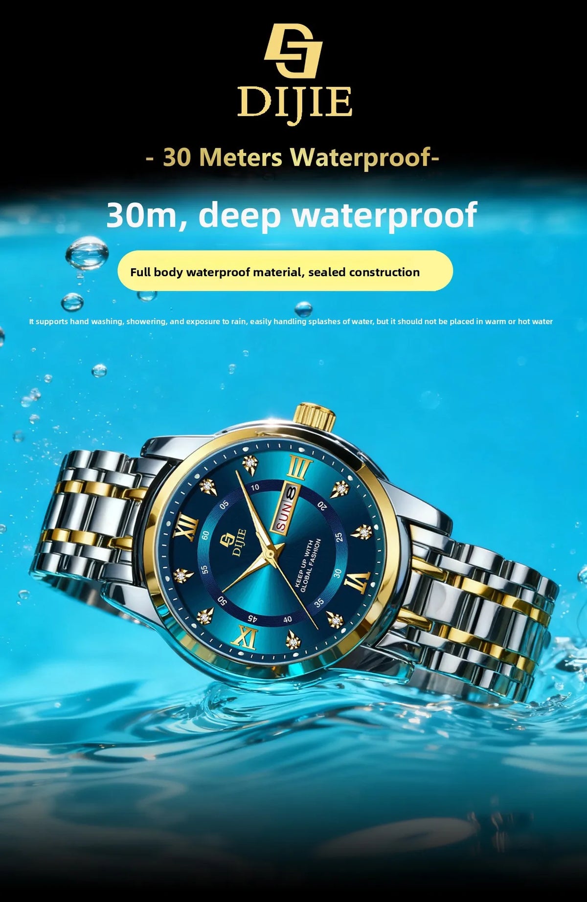Trendy steel-band men's watch, exuding elegance, a popular casual and minimalist design, high-quality, versatile for business an