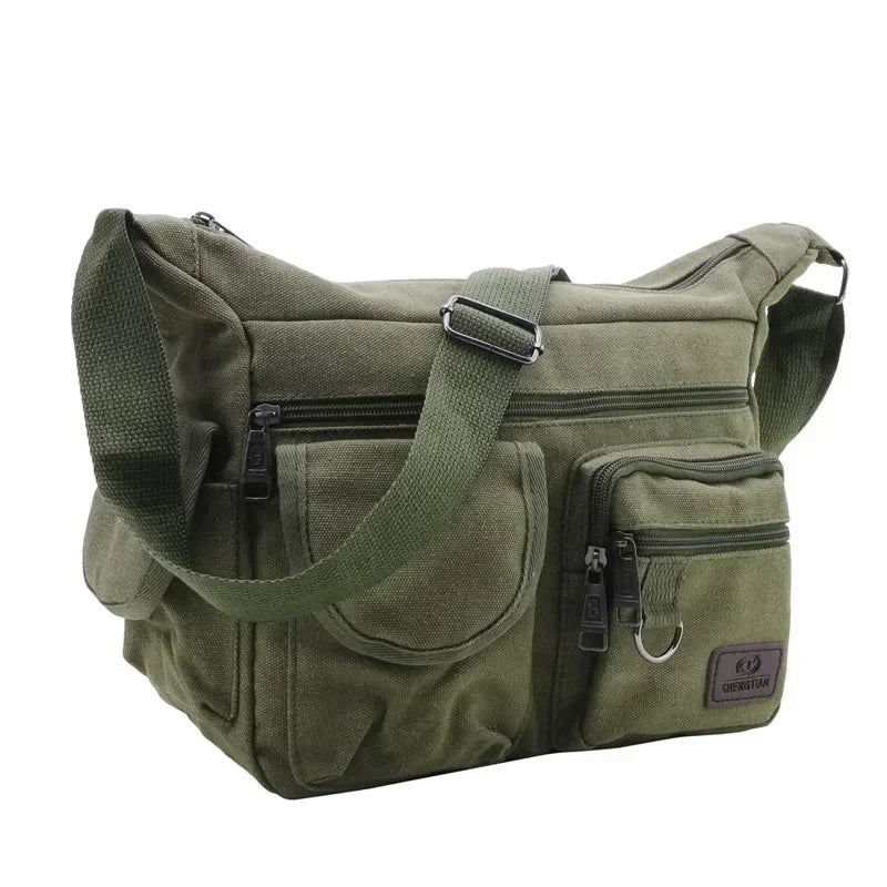 Casual Tote Travel Male Crossbody Bag Men's Canvas Shoulder Bags Luxury Messenger Bags Fashion High Quality Handbag Chest Bag