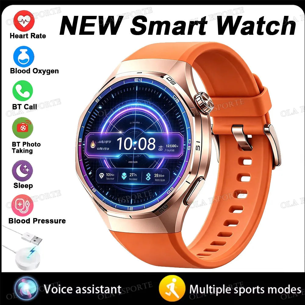 Business Smart Watch for Men HD Display Bluetooth Calling Fitness Tracker Heart Rate Sleep Monitor Stylish Wrist Watch 2026 ht22