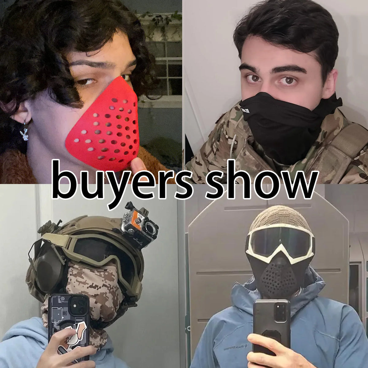 Face Bracket Silicone Mask Cosplay Ourdoor Cycling Hiking Hunting Balaclava Low Face Half Shell Protective Cover Mouth Mask Prop