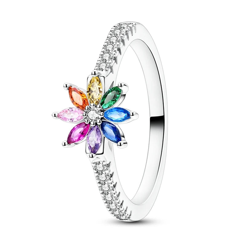 New Original 925 Sterling Silver Rings Stackable Infinite Silver Zircon Ring For Women Wedding Anniversary Birthday Jewelry Gift