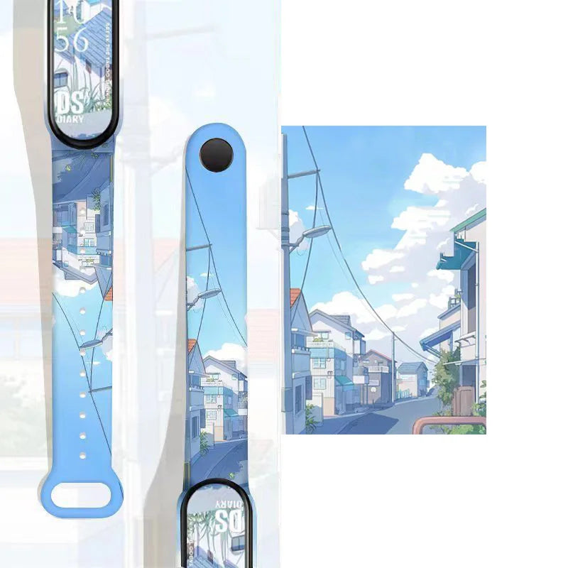 Wristband Bracelet Watchband 4 3 For Mi Band10 9 8 Bracelet Millet Strap Band MiBand 7 6 5 Smart Wriststrap Printing Accessories