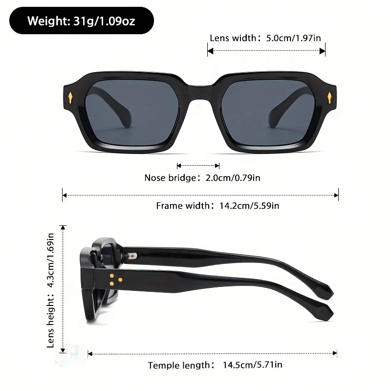 High-end retro square full-frame decorative lenses, classic, durable and versatile for both men and women