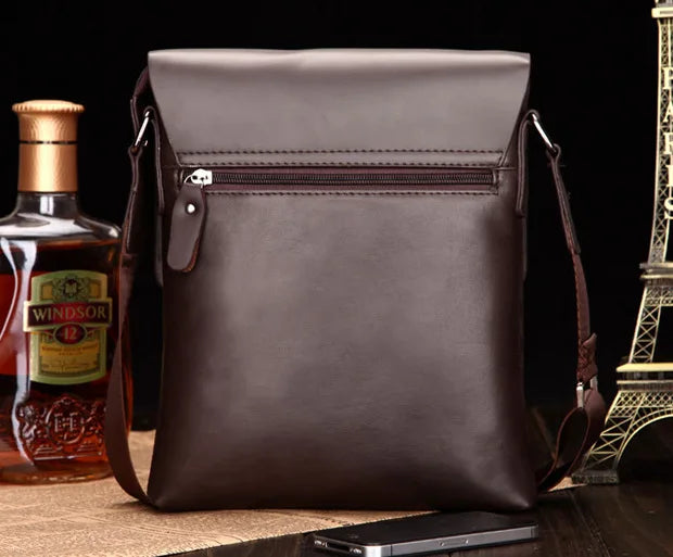 Men's One Shoulder Crossbody Bag Korean Version Trendy Checkerboard Pattern Embossed New Casual Business Bag Bags for Men