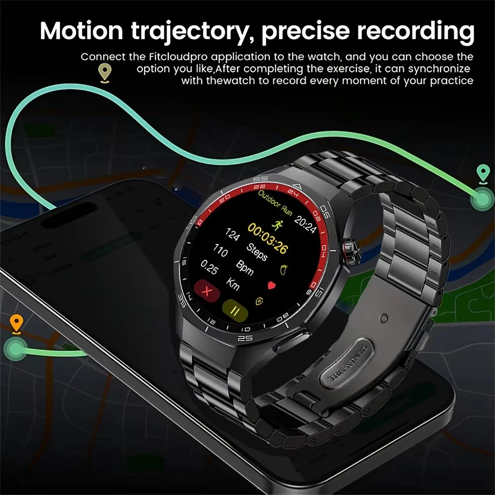 Business Smart Watch for Men HD Display Bluetooth Calling Fitness Tracker Heart Rate Sleep Monitor Stylish Wrist Watch 2026 ht22