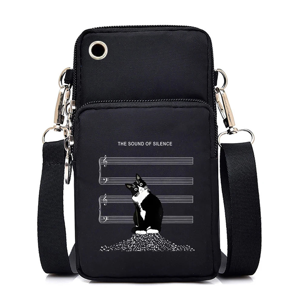Cow Cat Crossbody Bags for Women Funny Graphic Purses and Handbags Harajuku Tote Bags Coin Wallet Women Mini Mobile Phone Bag