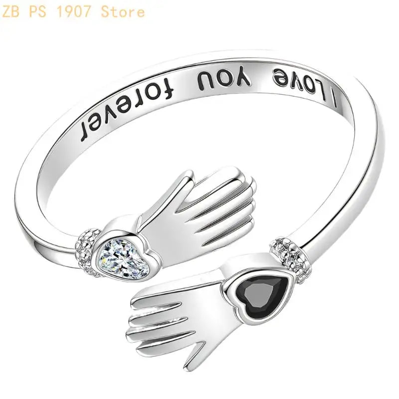 Charm Stackable Statement Rings With Hand Holding Detailing 55KA