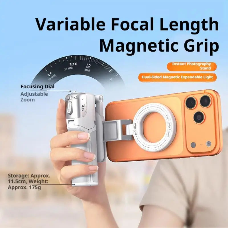 Z3 Magnetic Selfie Stick Tripod with Zoom Remote Double Sided Magnetic Phone Stand Mini Desktop Holder for Vlog Photography