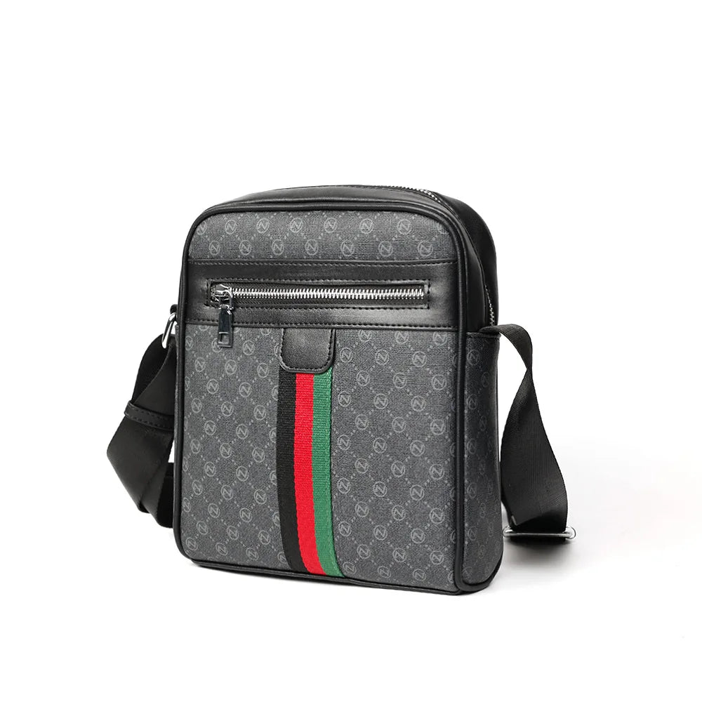 Square Crossbody Bag Men Luxury Design Men's Crossbody Bags Fashion Plaid Letter Printed Shoulder Bag Male Sling Messenger Bag