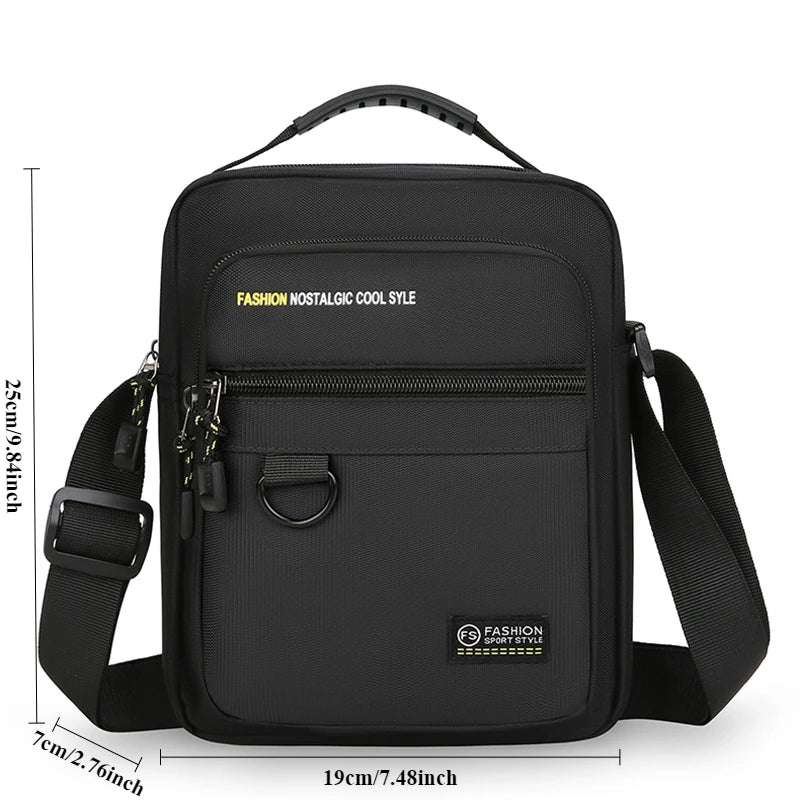Men Crossbody Bag Single Shoulder Bags Big Capacity Storage Bag Fashion Multi-Pockets Business Crossbody Bags