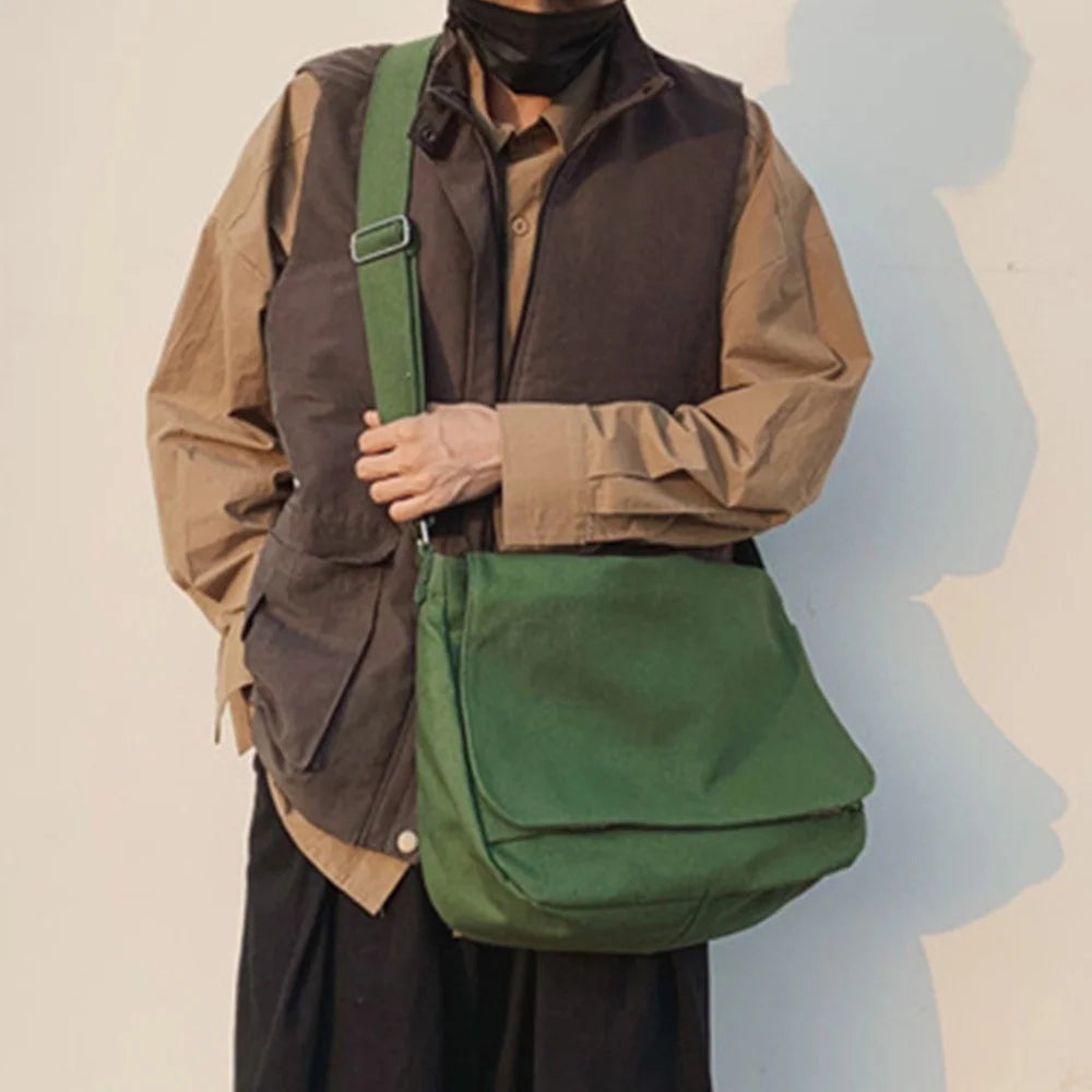 Crossbody Bags 2022 Women Canvas Youth Fashion Casual Shopping Shoulder Bag Large Capacity Solid Color Shoppers Handbags